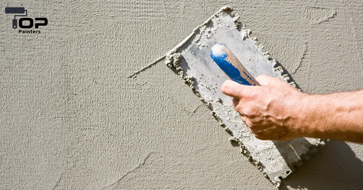 Plastering a wall