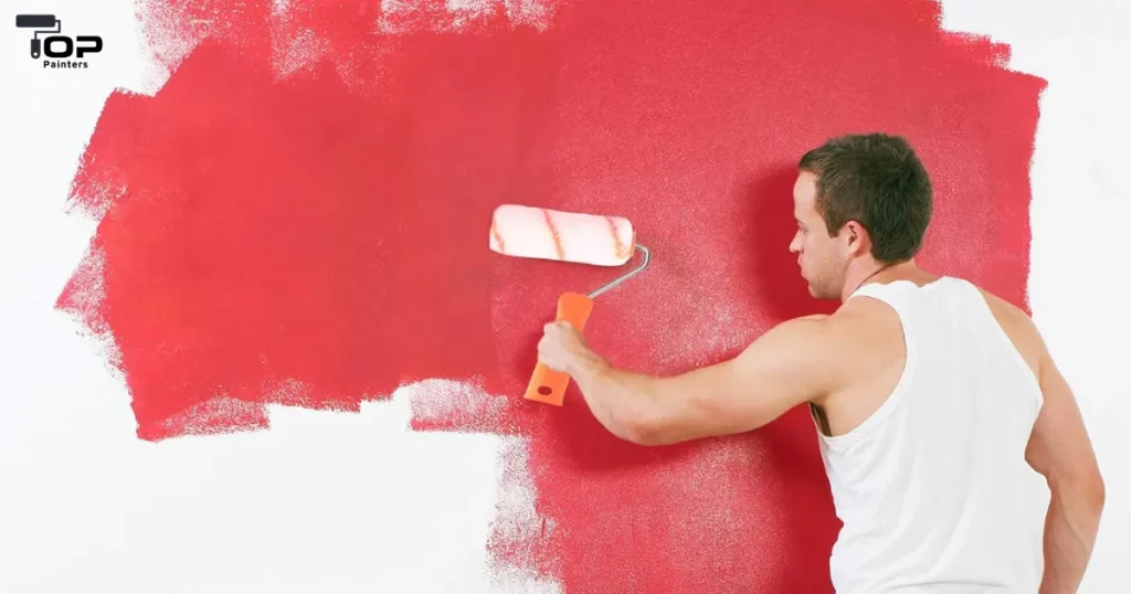 A gentleman does interior painting