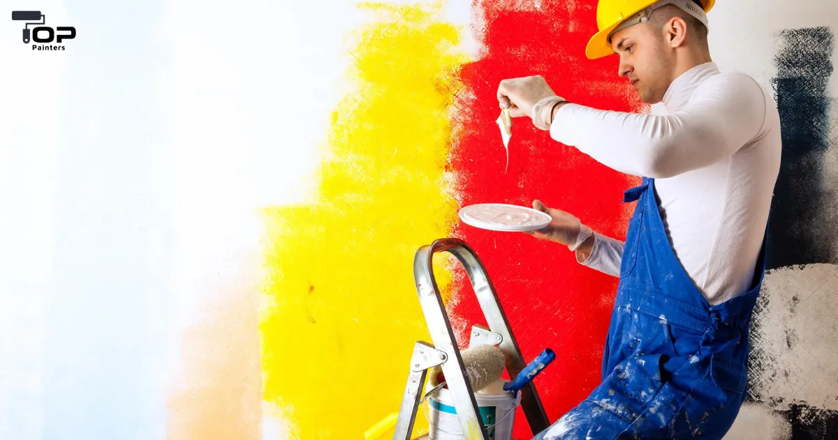 A building painter specializes in wall painting for both residential and commercial properties.