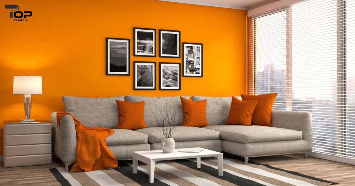 Importance of Color psychology Specially Orange Color in Living Room Interior Decoration