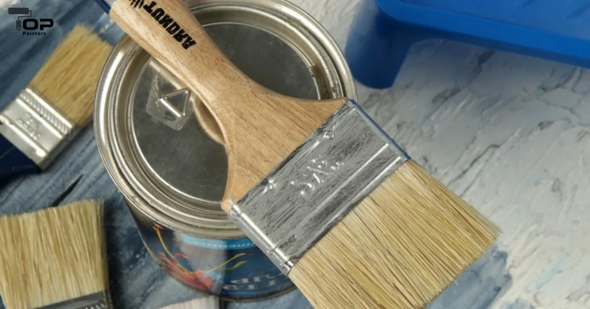 Some tools for painting walls with a paintbrush.