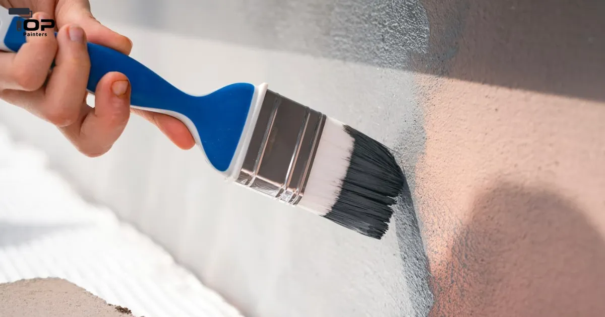 Professional Wall Painting with Building Brushes.